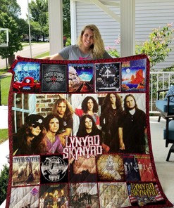 Lynyrd Skynyrd Albums Vintage Quilt Blanket for Southern Rock Fans