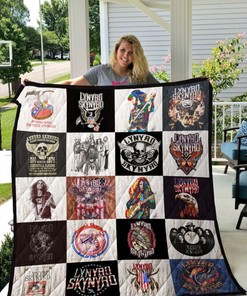 Lynyrd Skynyrd Tshirt Quilt Bedding Set - Show off your love for Lynyrd Skynyrd quilt bedding set