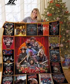Lynyrds Skynyrd Band Christmas Quilt Blanket with Unique and Comfortable Material