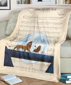 Lyric Hakuna Matata Lion King Best Seller Fleece Quilt Bedding Set Gift For Fan