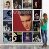 Lyrics Elvis Presley Albums Collection Quilt Blanket, Celebrating the King of Rock and Roll