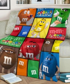 M&M Premium Comfy Sofa Throw Blanket - Perfect Gift for Fans