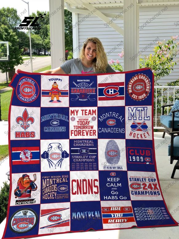 MTL Hockey Montral Canadiens Collection Quilt Bedding Set with Bed Set for Boys