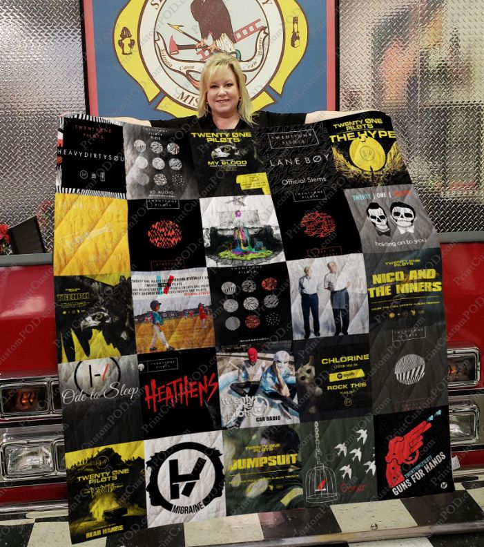 M-Twenty One Pilots Fan Quilt Bedding Set with Albums Print