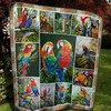 Macaw Cg260403 Quilt Blanket: Quilt Bedding Set with Fleece Blanket for Animal Lovers