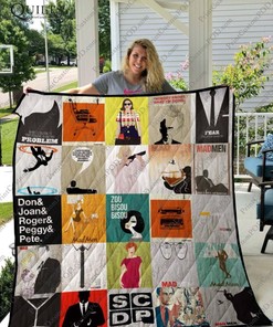 Mad Men Quilt Blanket Th1506 - Mad Men TV Show Quotes Vintage Quilt Bedding Set Th1506
