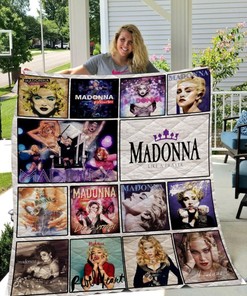 Madonna's Greatest Album Covers Quilt Blanket