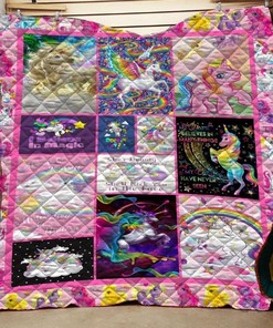 Magical Unicorn Quilt Blanket F DUP - Perfect for Fans of Unicorns and Magic