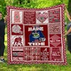 Maine Alabama Crimson Tide Maine Quilt Blanket with Football Team Logo and Colors