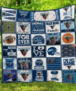 Maine Black Bears Ncaa Quilt Bedding Set for Girls