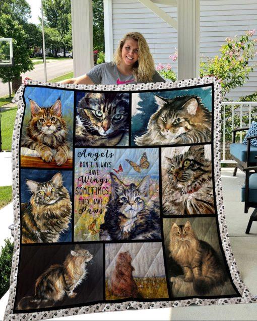 Maine Coon Cat Quilt Bedding Set for Cat Lovers