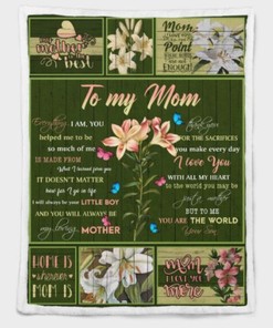 Make Your Mom Smile with the Lily Flower and Butterfly Blanket on Her Birthday