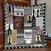 Make Your Move Chess: Quilt Bedding Set with Fleece Blanket for Chess Lovers