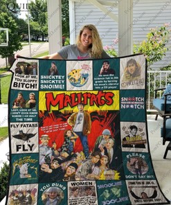 Mallrats You Dumb Bastard Collection: Quilt Bedding Set with Fleece Blanket for Movie Lovers