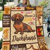 Mama' Little Dachshund Great Quilt Blanket with Cute Dog Design