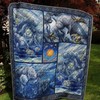 Manatees Cute Painting Quilt Blanket with Adorable Animal Print