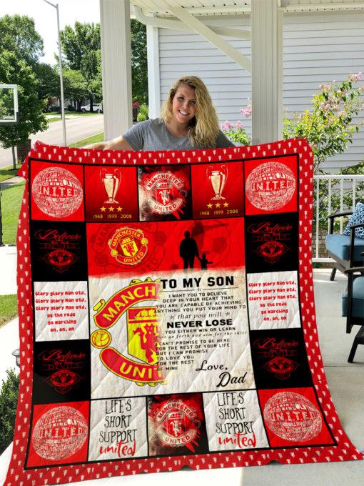 Manchester United Soccer Quilt Bedding Set - Ideal for Sports Fans