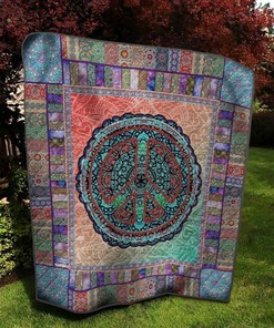 Mandala Peace P120410 Quilt Blanket - Add a Touch of Peace to Your Bedroom with the Mandala Quilt Bedding Set