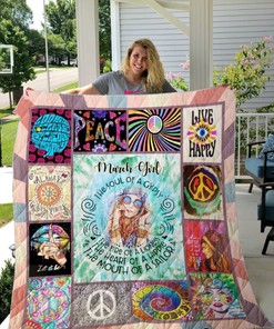 March Hippie Girl Quilt Bedding Set for Fans of All Ages