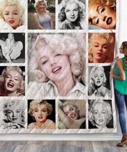 Marilyn Monroe Quilt Blanket 01 - Marilyn Monroe Portrait Vintage Quilt Bedding Set
