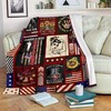 Marine Mom Fleece Blanket Quilt Bedding Set for Strong Moms