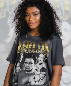 Marlon Brando Gangster Vintage Shirt | American Actor Fan Tees for Women | Retro Sweater | 90s Style