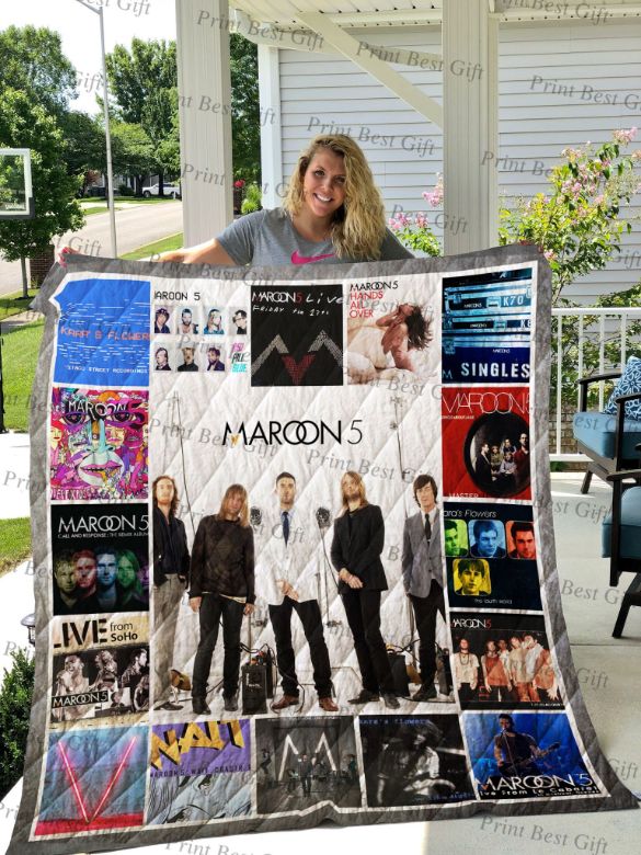 Maroon 5 Pop Band Album Poster Collected Bed Set for Teens with Quilt Blanket