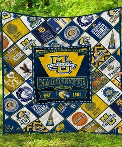 Marquette Golden Eagles Ncaa Quilt Bedding Set for Teens