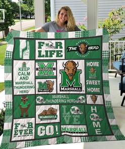 Marshall Thundering Herd NCAA Quilted Bedding Set with Comforter and Pillowcases