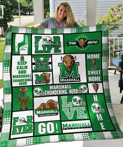 Marshall Thundering Herd Quilt Bedding Set - Show your support for your team quilt bedding set
