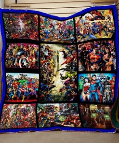 Marvel DC Superhero Quilt - Make your superhero dreams come true with this cozy quilt