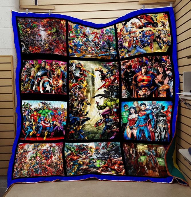 Marvel DC Superhero Quilt - Make your superhero dreams come true with this cozy quilt