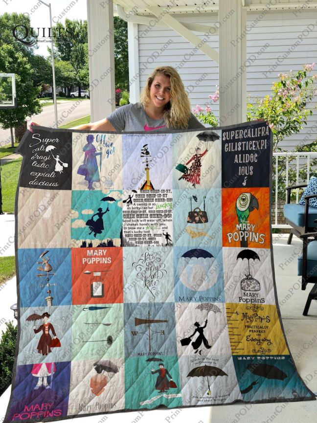 Mary Poppins Quilt Blanket - Mary Poppins Musical Vintage Quilt Bedding Set