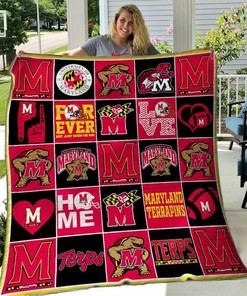 Maryland Terrapins Vintage Quilt Blanket with Keywords