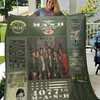 Mash Sitcom Characters Pattern Quilt Blanket with Fluent Stitching