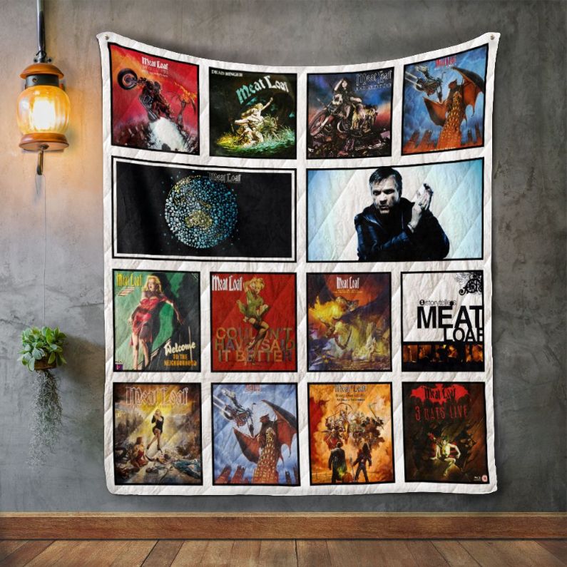 Meat Loaf Album Quilt Blanket for Rock Music Fans
