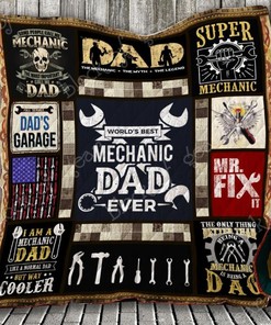 Mechanic Dad Quilt Th700 - Treat Your Dad to this Special Mechanic Quilt Bedding Set