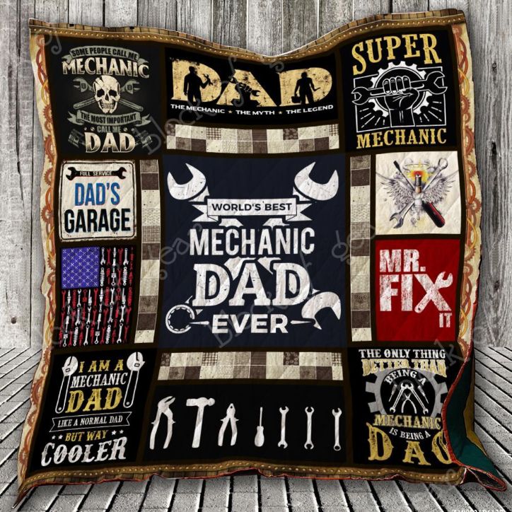 Mechanic Dad Quilt Th700 - Treat Your Dad to this Special Mechanic Quilt Bedding Set