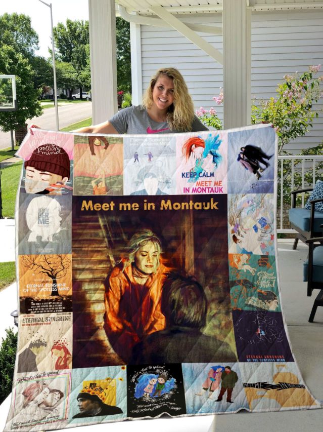 Meet Me In Montauk Eternal Sunshine Of Spotless Mind Quilt Blanket - A Love Story for Film Lovers