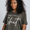 Meeting Shit Unisex Tees - Swearing Sarcastic Mens Funny T Shirt