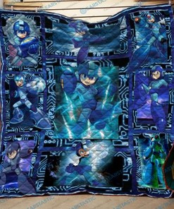 Megaman Inspired Quilt Bedding Set for Video Gamers