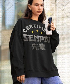 Meme Certified Senpai Heavy Unisex SweatShirt | Senpai Onii-Chan Anime Meme Sweater | Dank Joke Shirt for Anime