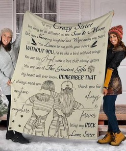 Memorable Gift Dear Sister Quilt Bedding Set for Sisters Birthday