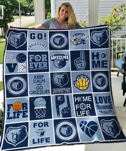 Memphis Grizzlies Quilt Bedding Set - Support your team in style with this Memphis Grizzlies quilt bedding set