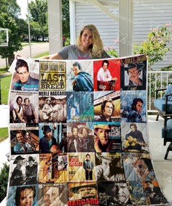 Merle Haggard Quilt Blanket 877 for Country Music Fans