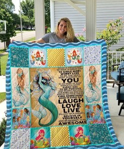 Mermaid Believe in Yourself Quilt Bedding Set - Personalized Bedding Set for Mermaid Lovers