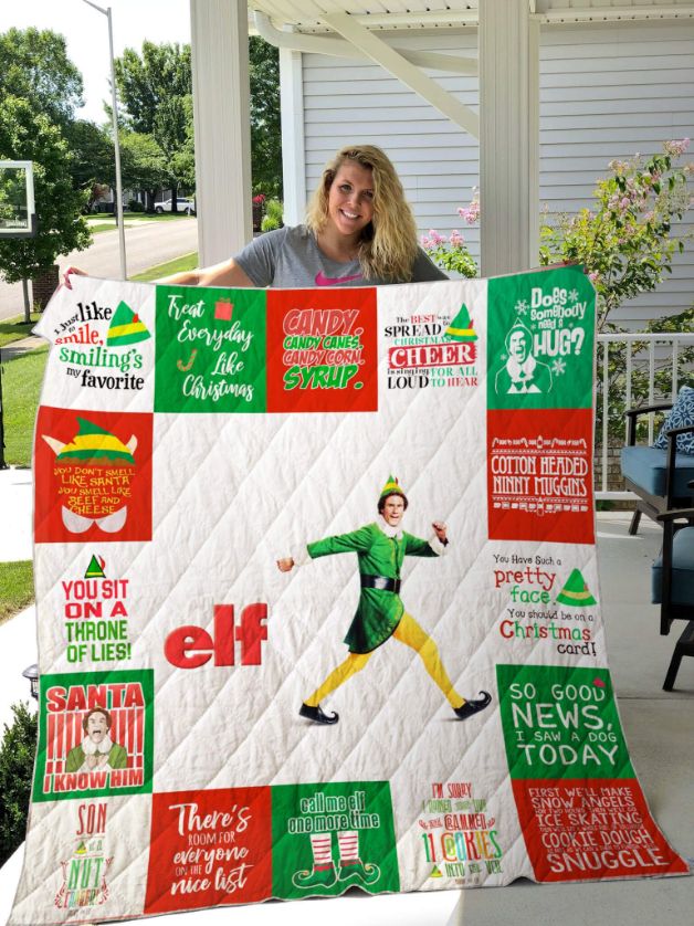 Merry Christmas Elf For Fans Christmas Collection Quilt Blanket - Merry Christmas Elf For Fans Vintage Quilt Bedding Set