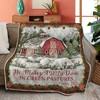 Merry Christmas Quilt Bedding Set, Christmas Gift, Christmas He Makes Me Lie Down Goat Art Quilt Bedding Set