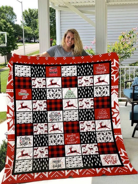 Merry Christmas Theme Dear Santa Define Good Great Quilt Blanket Vintage Quilt Bedding Set