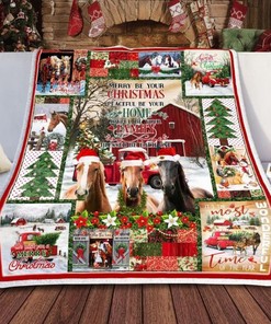 Merry Horse Christmas Family Blanket
